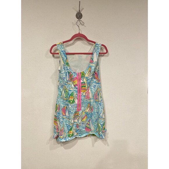 Lilly Pulitzer Delia Shift You Gotta Regatta Dress Womens 4 Sailboat Sleeveless - Picture 5 of 5